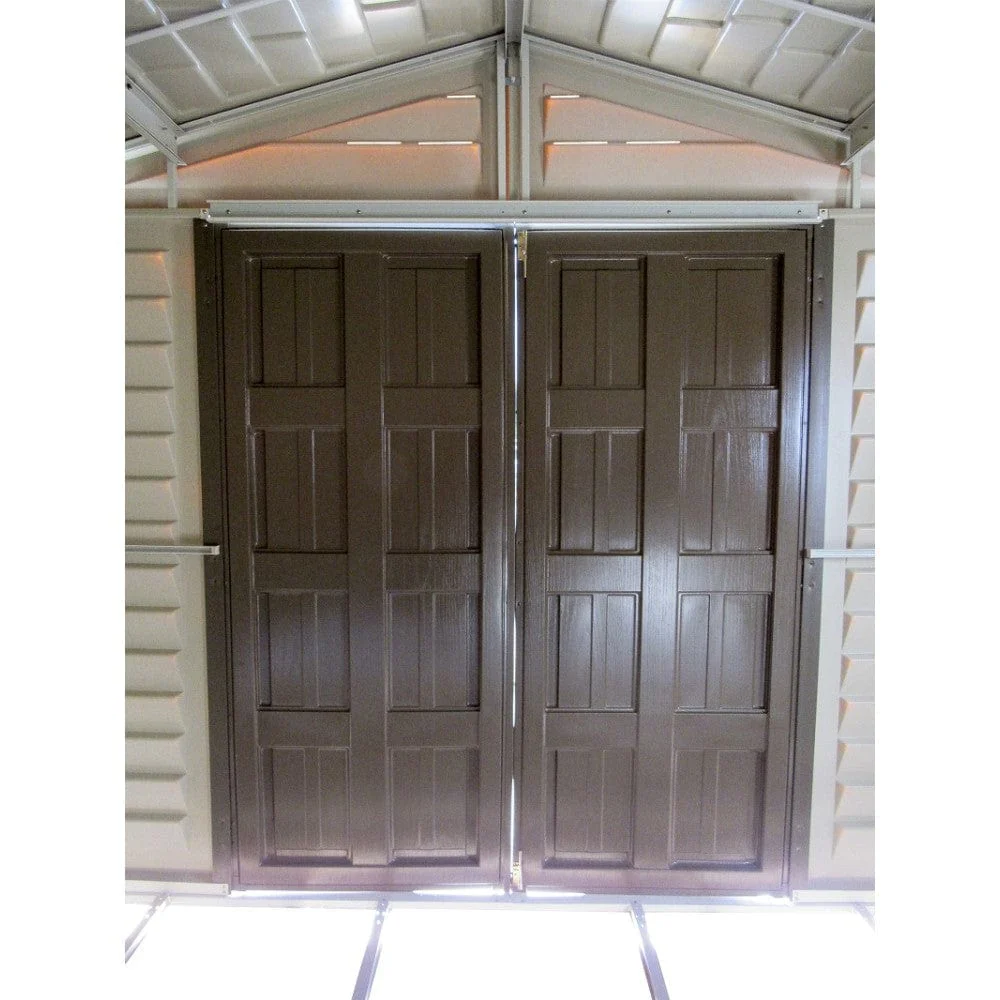 DuraMax | 10.5x8x6 ft Woodbridge Plus Vinyl Plastic Storage Shed with Foundation - Image 21