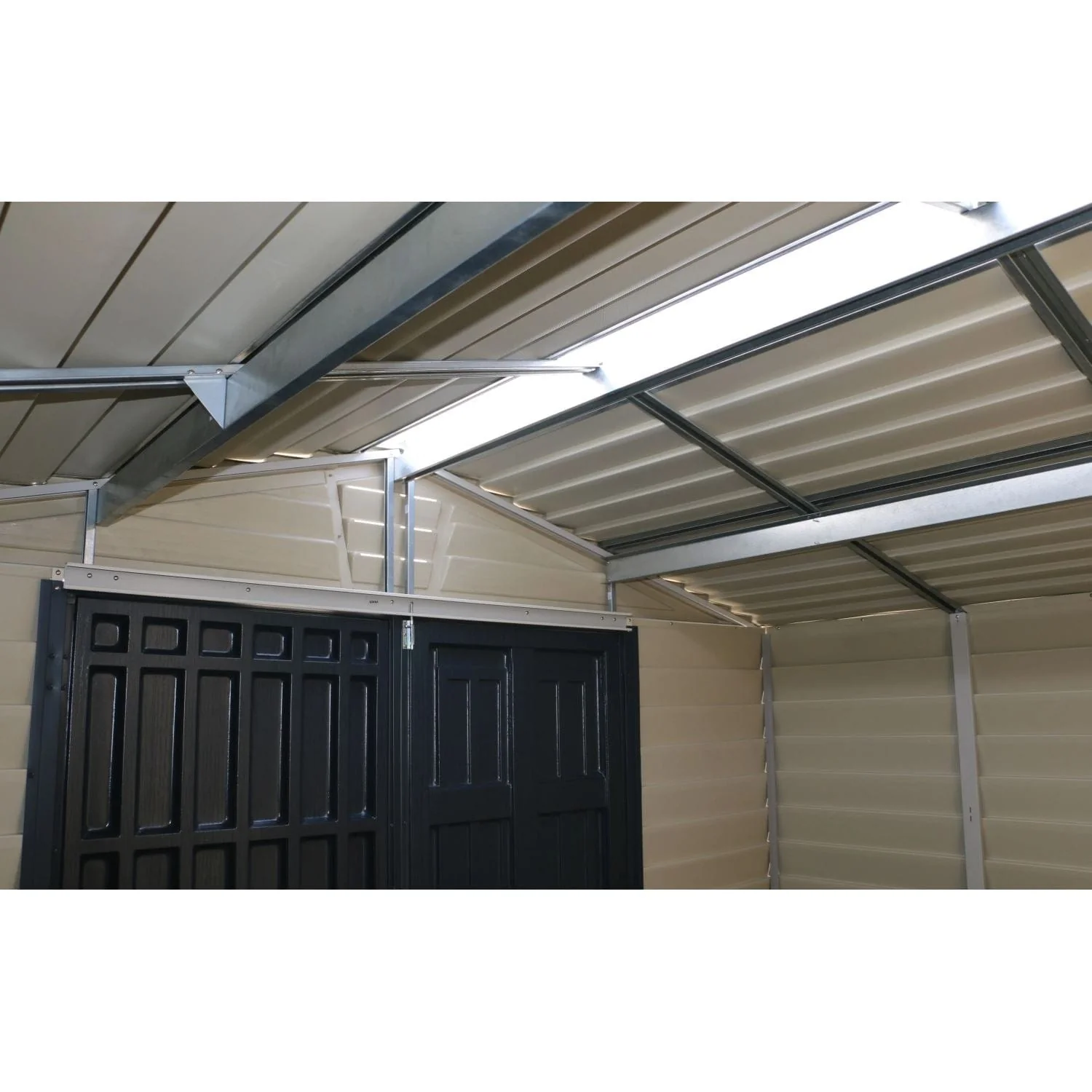 DuraMax | 10x8x6 ft StoreMax Plus Vinyl Plastic Storage Shed With Molded Floor - Image 10