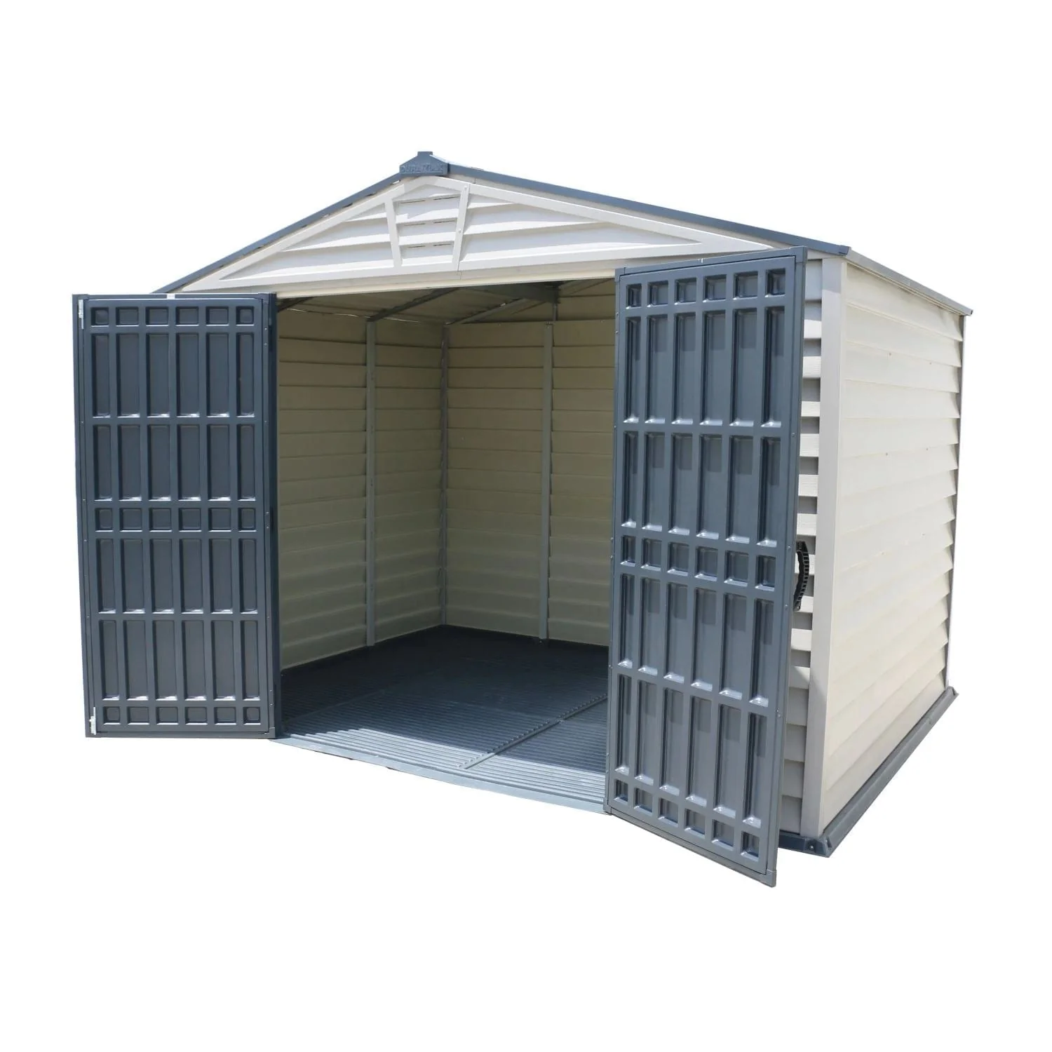 DuraMax | 10x8x6 ft StoreMax Plus Vinyl Plastic Storage Shed With Molded Floor - Image 5