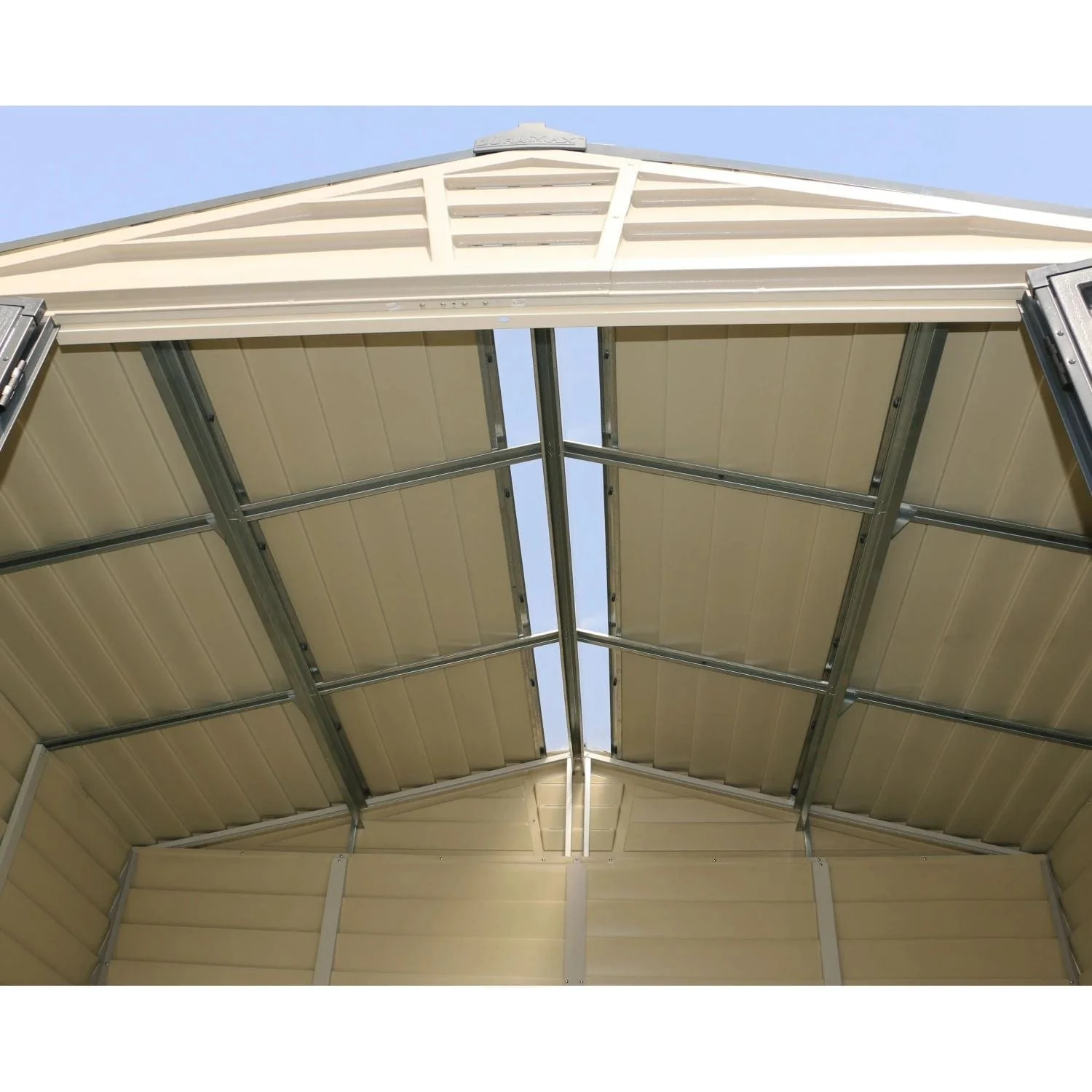 DuraMax | 10x8x6 ft StoreMax Plus Vinyl Plastic Storage Shed With Molded Floor - Image 9