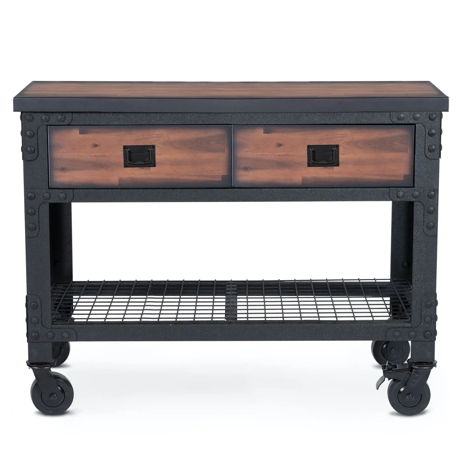 DuraMax | 48 In x 24 In. 2 Drawer Rolling Industrial Workbench With Wood Top - Image 5