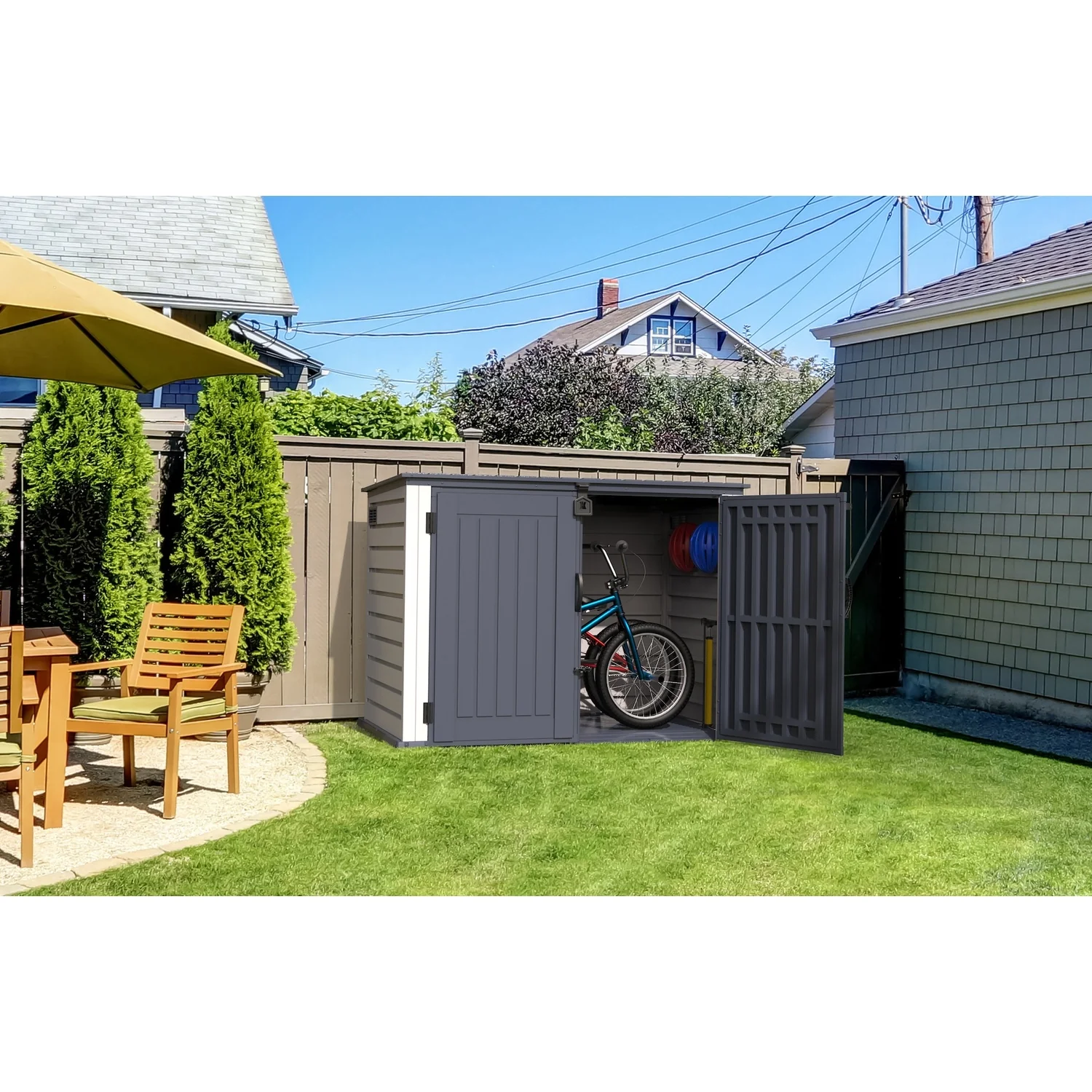 DuraMax | 6.3x3.5 ft Plastic MultiStore Outdoor Horizontal Storage Shed - 2100L - Image 15