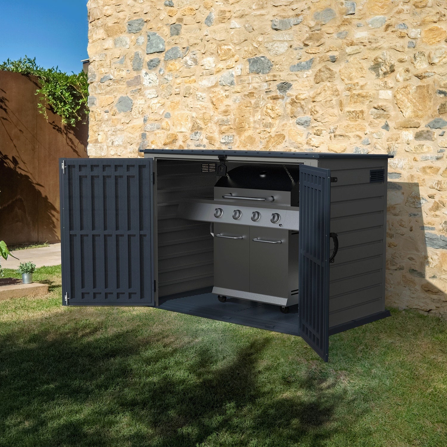 DuraMax | 6.3x3.5 ft Plastic MultiStore Outdoor Horizontal Storage Shed - 2100L - Image 5