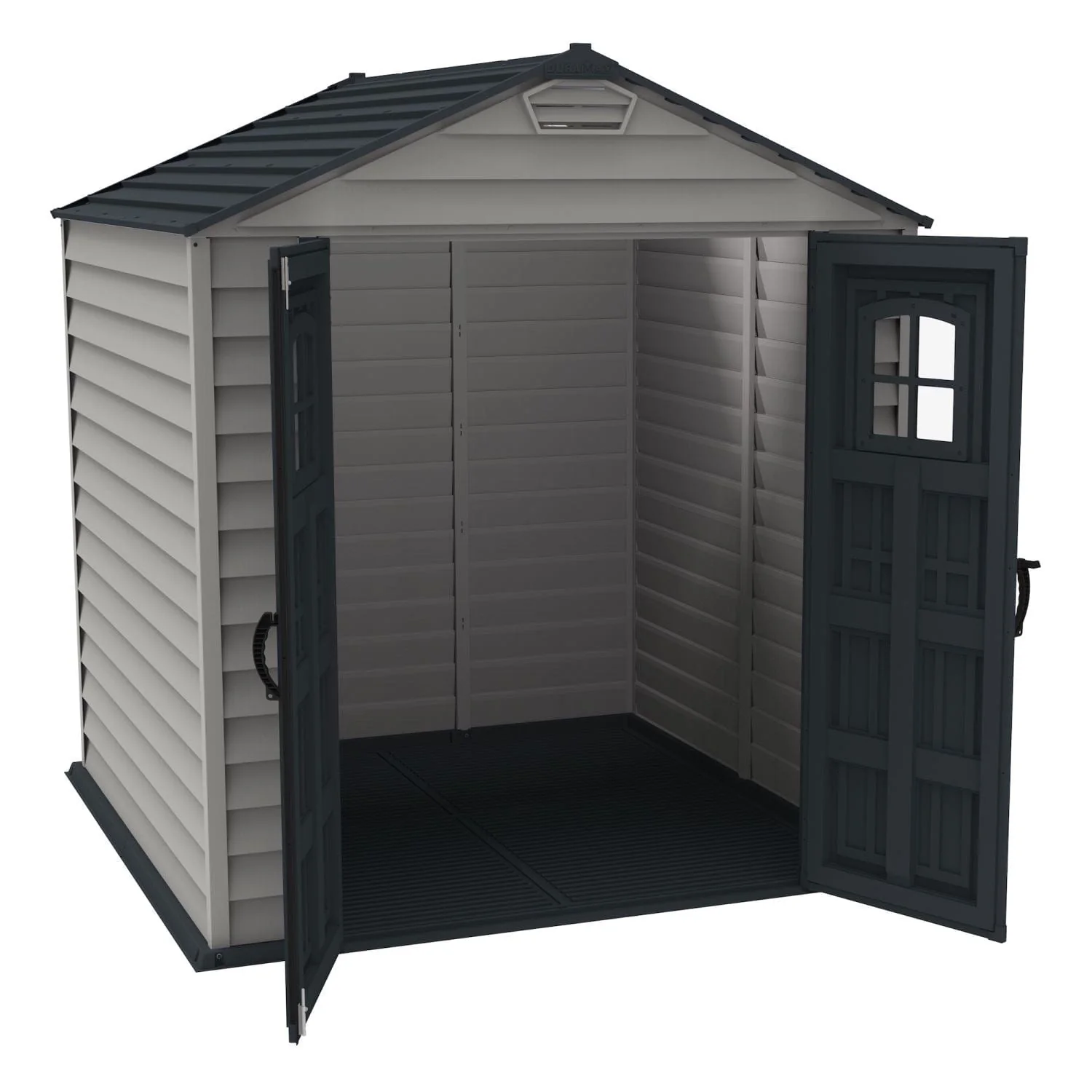DuraMax | 7x7x6 ft StoreMax Plus Vinyl Plastic Storage Shed with Molded Floor - Image 6
