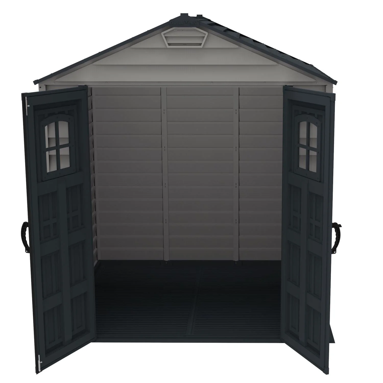 DuraMax | 7x7x6 ft StoreMax Plus Vinyl Plastic Storage Shed with Molded Floor - Image 7
