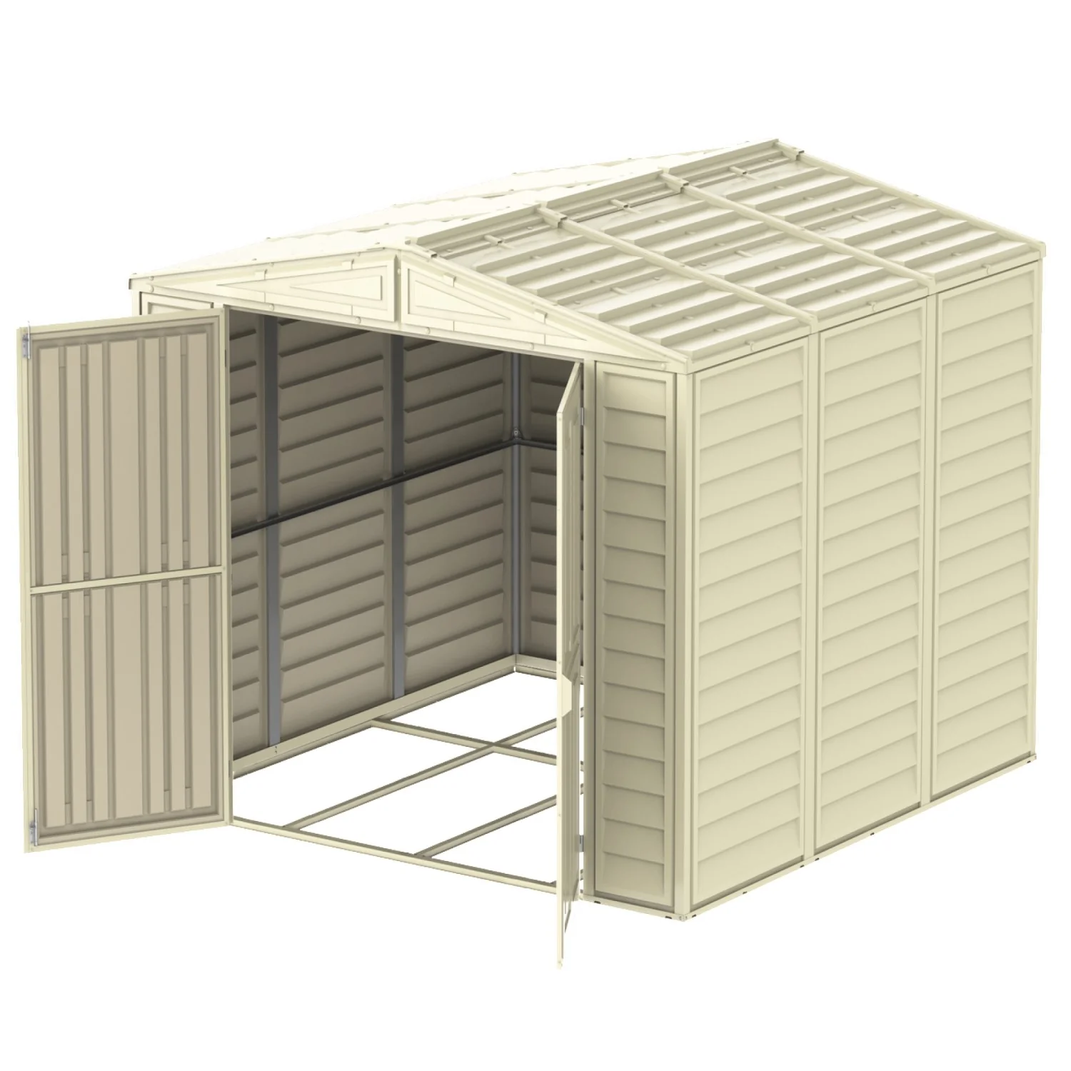 DuraMax | 8x8x6 ft DuraMate Vinyl Plastic Storage Shed with Foundation - Image 4