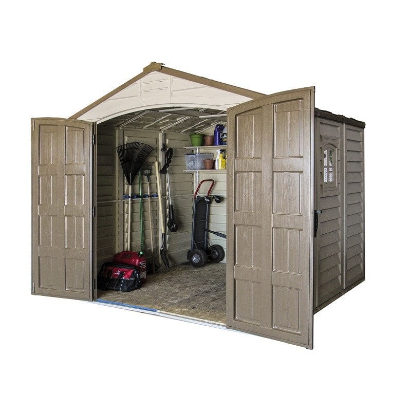 DuraMax | 8x8x6 ft DuraPlus Vinyl Plastic Storage Shed with Foundation - Image 4