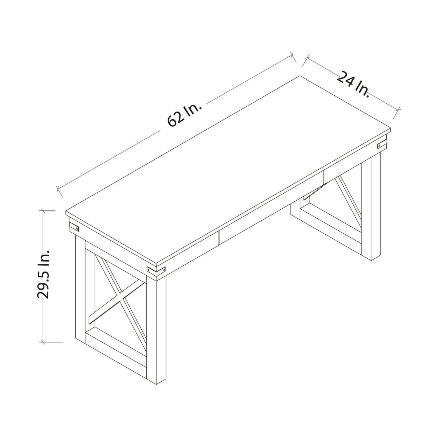 DuraMax | Felix 62" Wood Desk With Drawer - Image 9