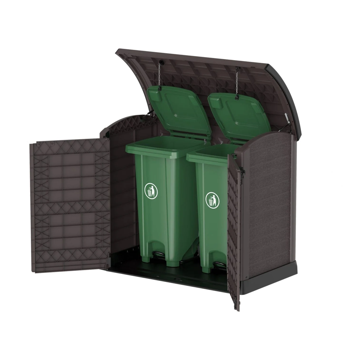 DuraMax | 4.5x2.8 ft Heavy Plastic StoreAway Multipurpose Horizontal Shed with Arc Lid - 1200L - Image 3