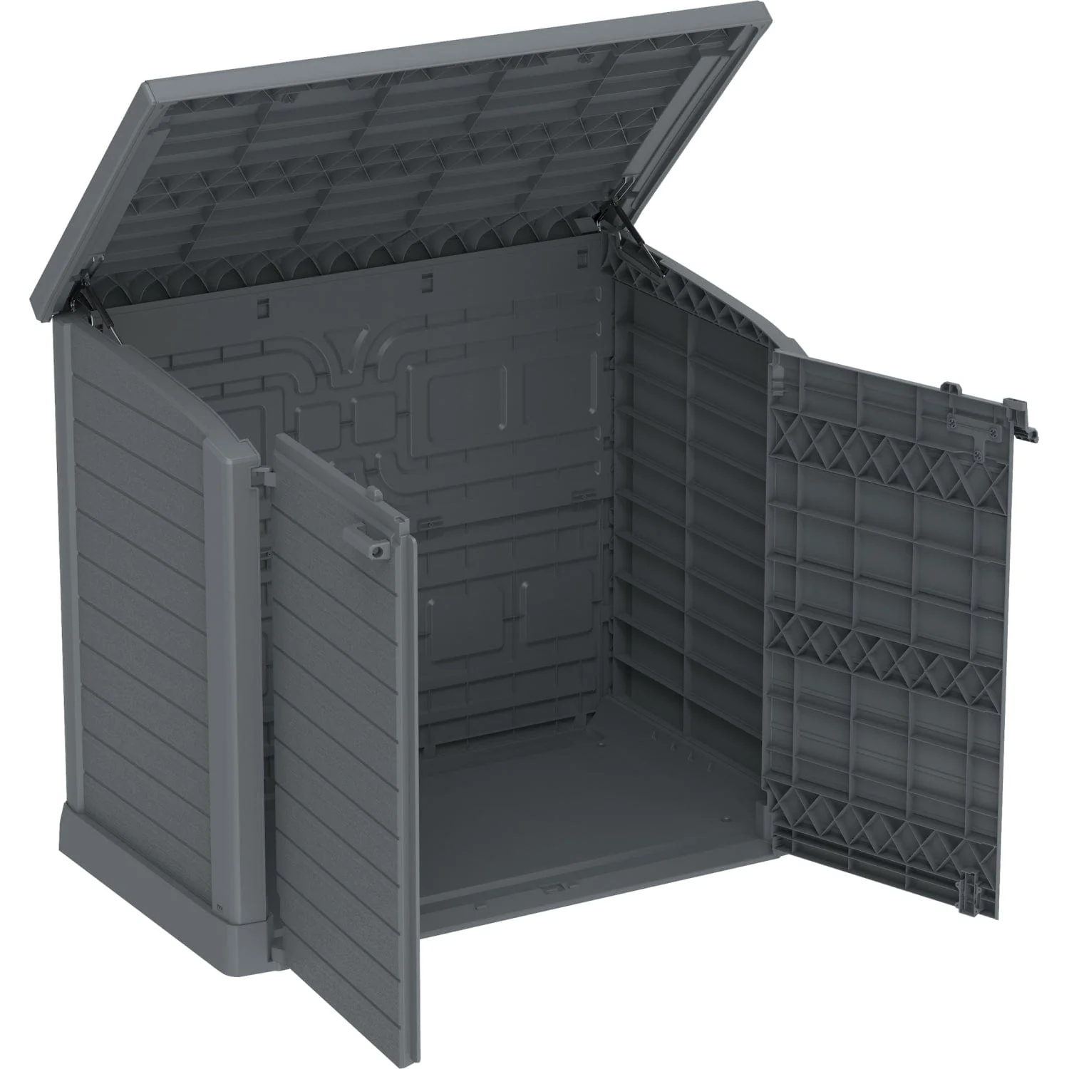 DuraMax | 4.5x2.8 ft Heavy Plastic StoreAway Multipurpose Horizontal Shed with Flat Lid - 1200L - Image 12