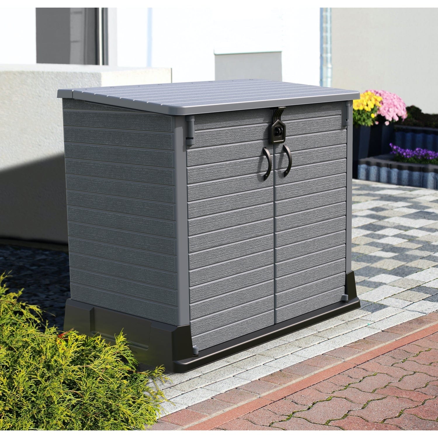 DuraMax | 4.5x2.8 ft Heavy Plastic StoreAway Multipurpose Horizontal Shed with Flat Lid - 1200L - Image 16