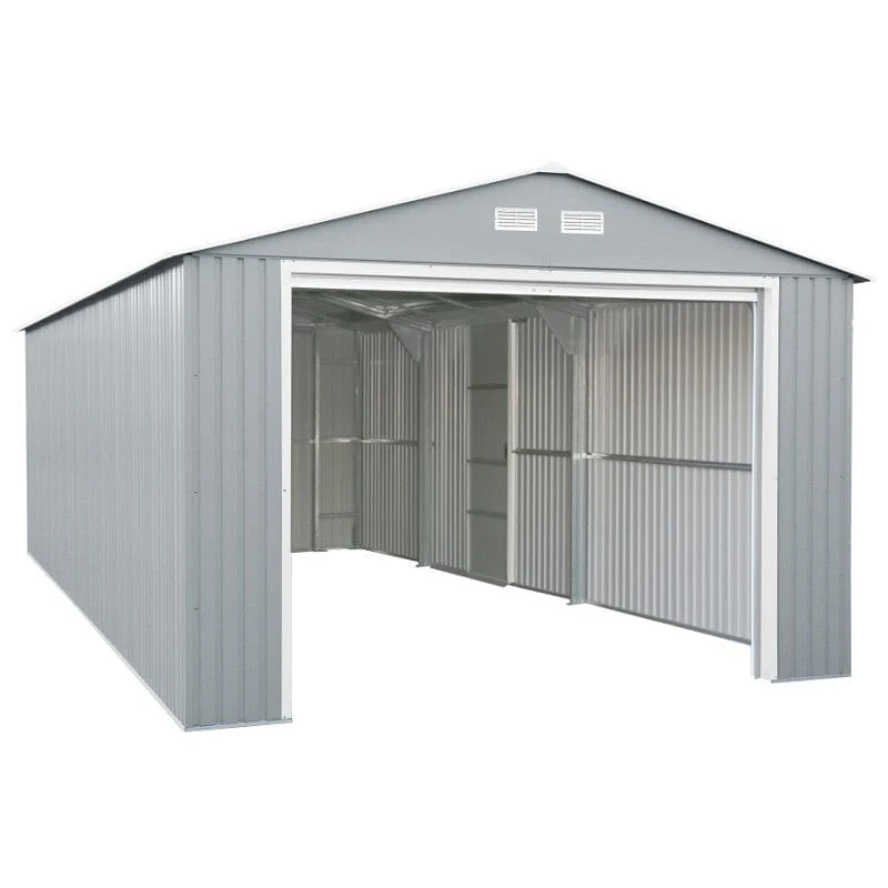 DuraMax | Imperial Metal Garage 12X20 Light Grey With Off White Trim | Western States - Image 3