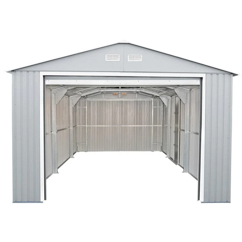 DuraMax | Imperial Metal Garage 12X20 Light Grey With Off White Trim | Western States - Image 4