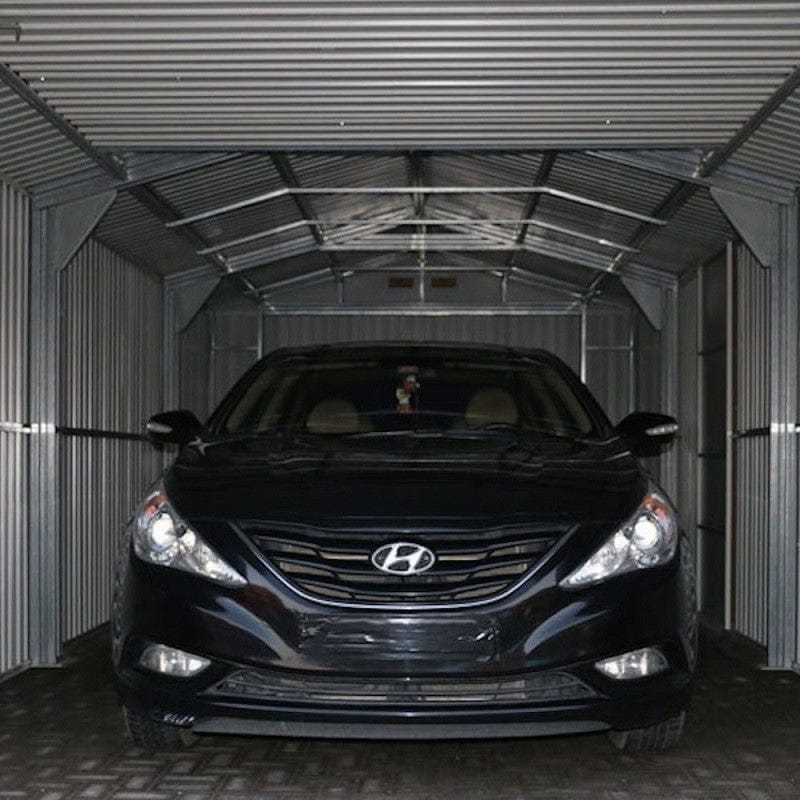 DuraMax | Imperial Metal Garage 12X26 Dark Gray with White | Eastern States - Image 16