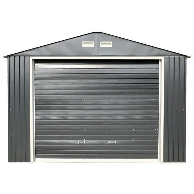 DuraMax | Imperial Metal Garage 12X26 Dark Gray with White | Eastern States - Image 7