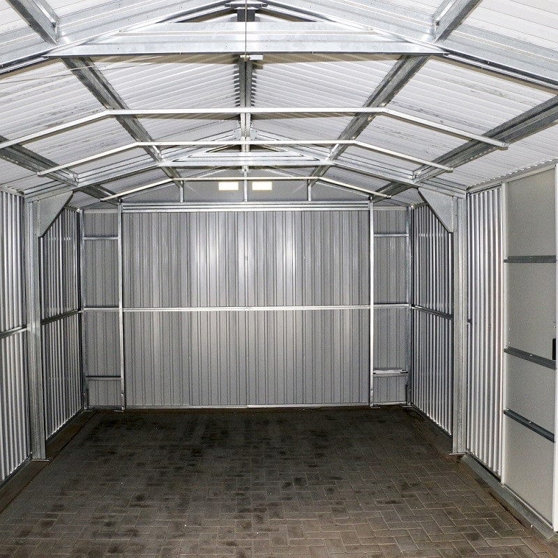 DuraMax | Imperial Metal Garage 12X26 Dark Gray with White | Western States - Image 11