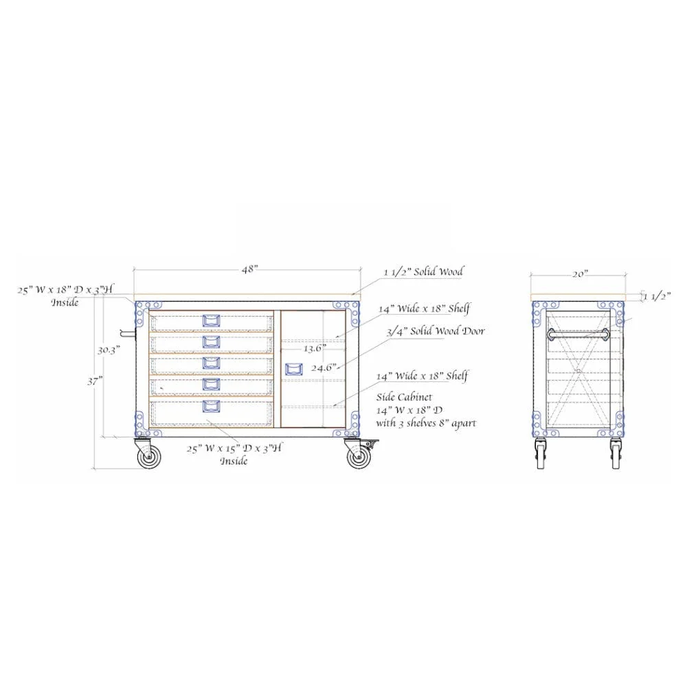 DuraMax | Rolling Tool Chest 5 Drawers - 48" - Image 14