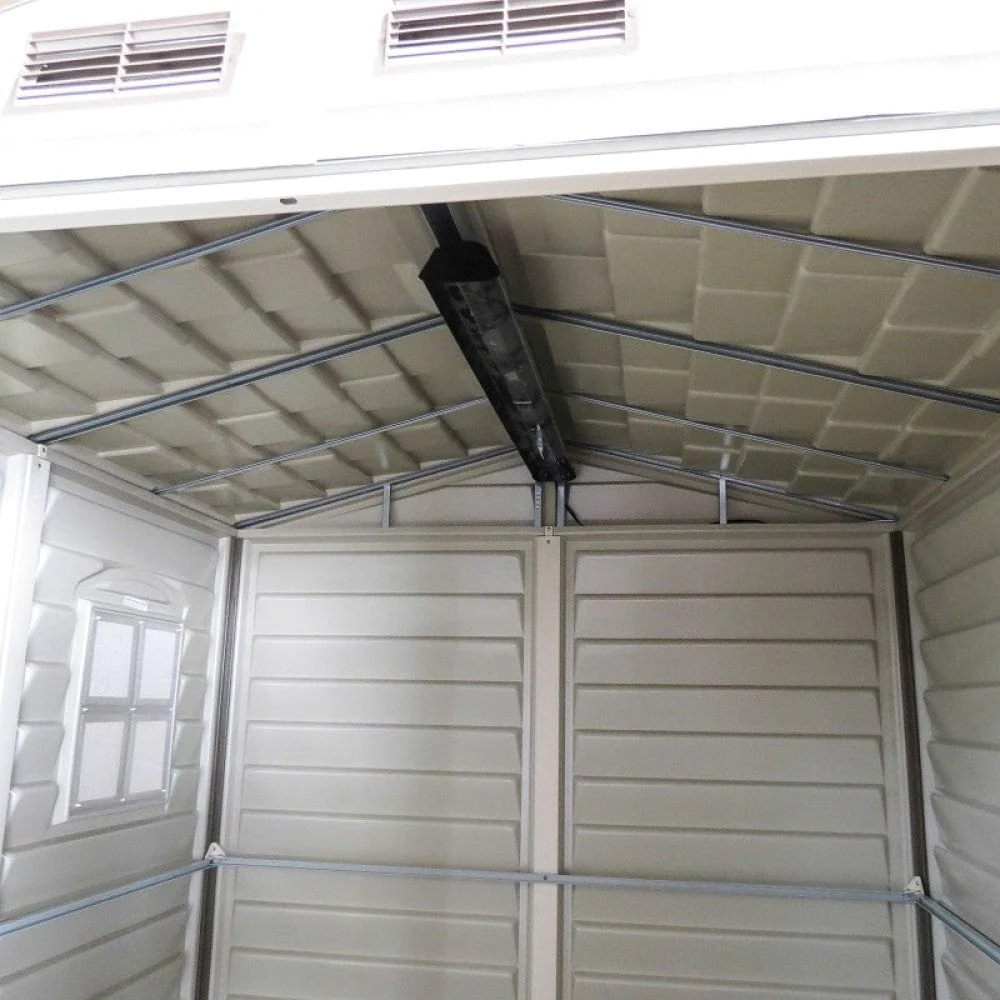 DuraMax | StoreMate Plus 6x6x7 ft Vinyl Plastic Storage Shed with Floor - Image 5
