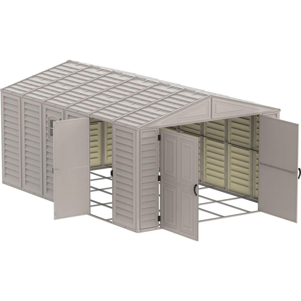 DuraMax | Woodbridge 10 ft 6 in Wide Vinyl Plastic Standalone Garage or Storage Building With Foundation Kit - Image 6