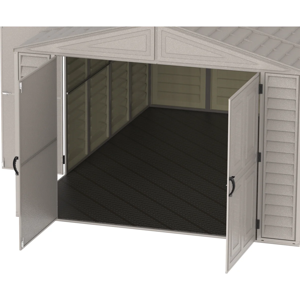 DuraMax | Woodbridge 10 ft 6 in Wide Vinyl Plastic Standalone Garage or Storage Building With Foundation Kit - Image 9