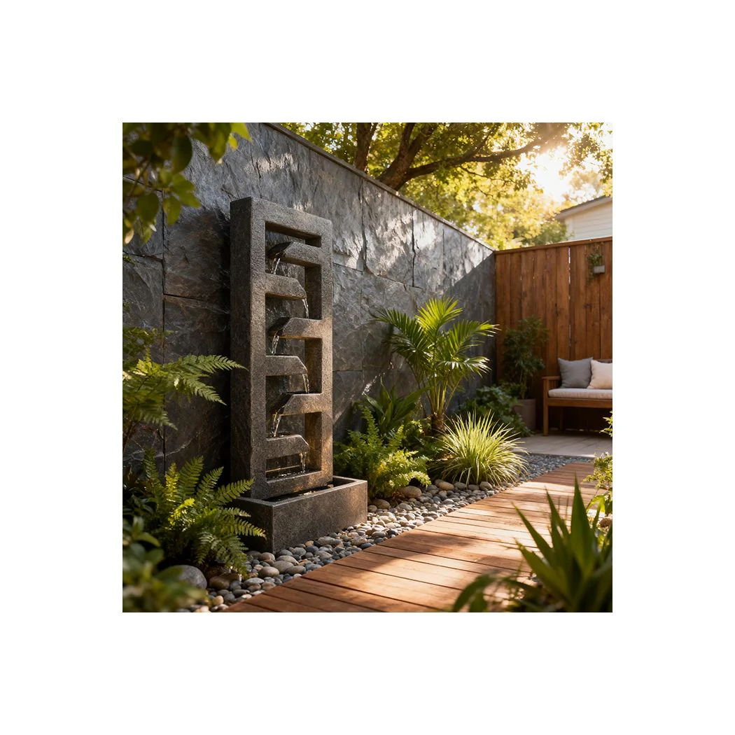 Exaco | Cascade Fountain – Modern Outdoor Water Feature for Gardens, Patios, and Courtyards - Image 3