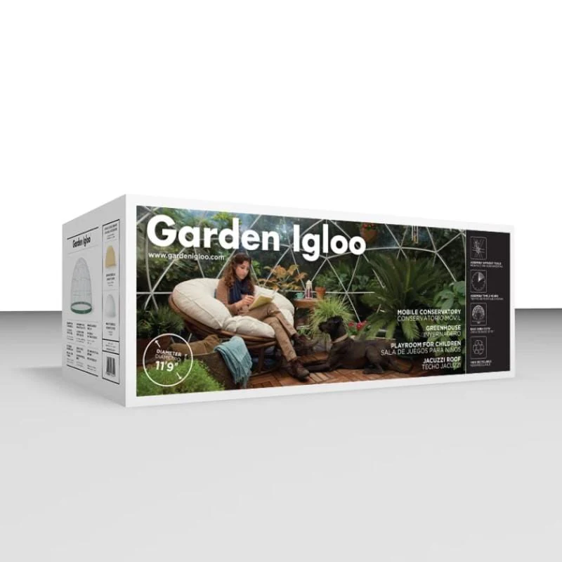 Garden Igloo | Dome, Aluminum, 11'9"W, 7'2"H - Outdoor Dining, Play Area for Children, Stylish Conservatory, Greenhouse, Gazebo - Image 13