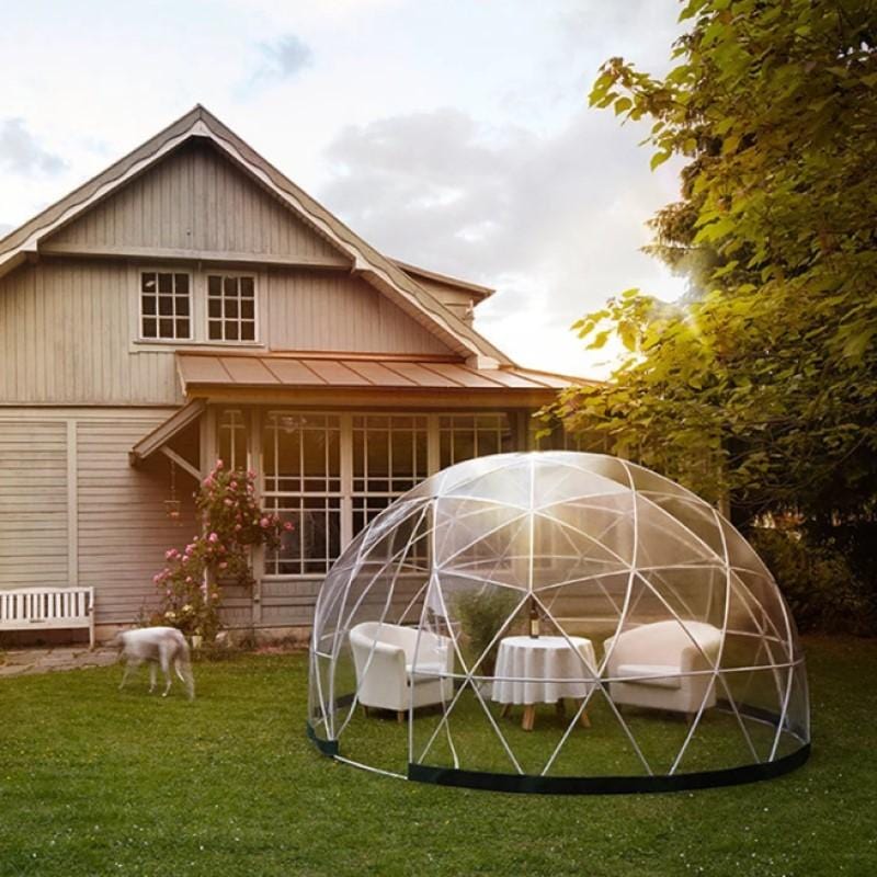 Garden Igloo | Dome, Aluminum, 11'9"W, 7'2"H - Outdoor Dining, Play Area for Children, Stylish Conservatory, Greenhouse, Gazebo - Image 8