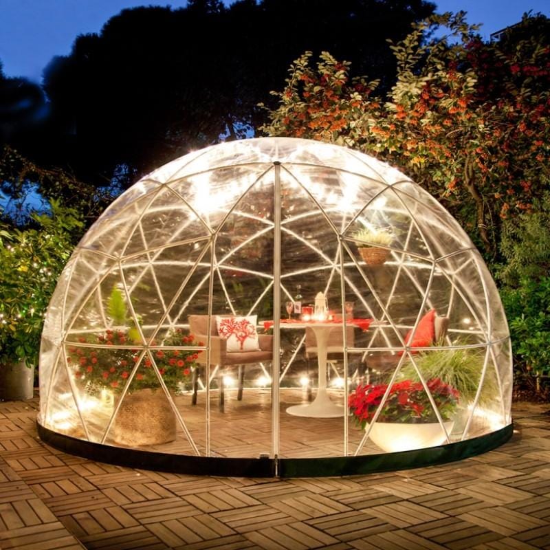Garden Igloo | Dome, Aluminum, 11'9"W, 7'2"H - Outdoor Dining, Play Area for Children, Stylish Conservatory, Greenhouse, Gazebo - Image 9