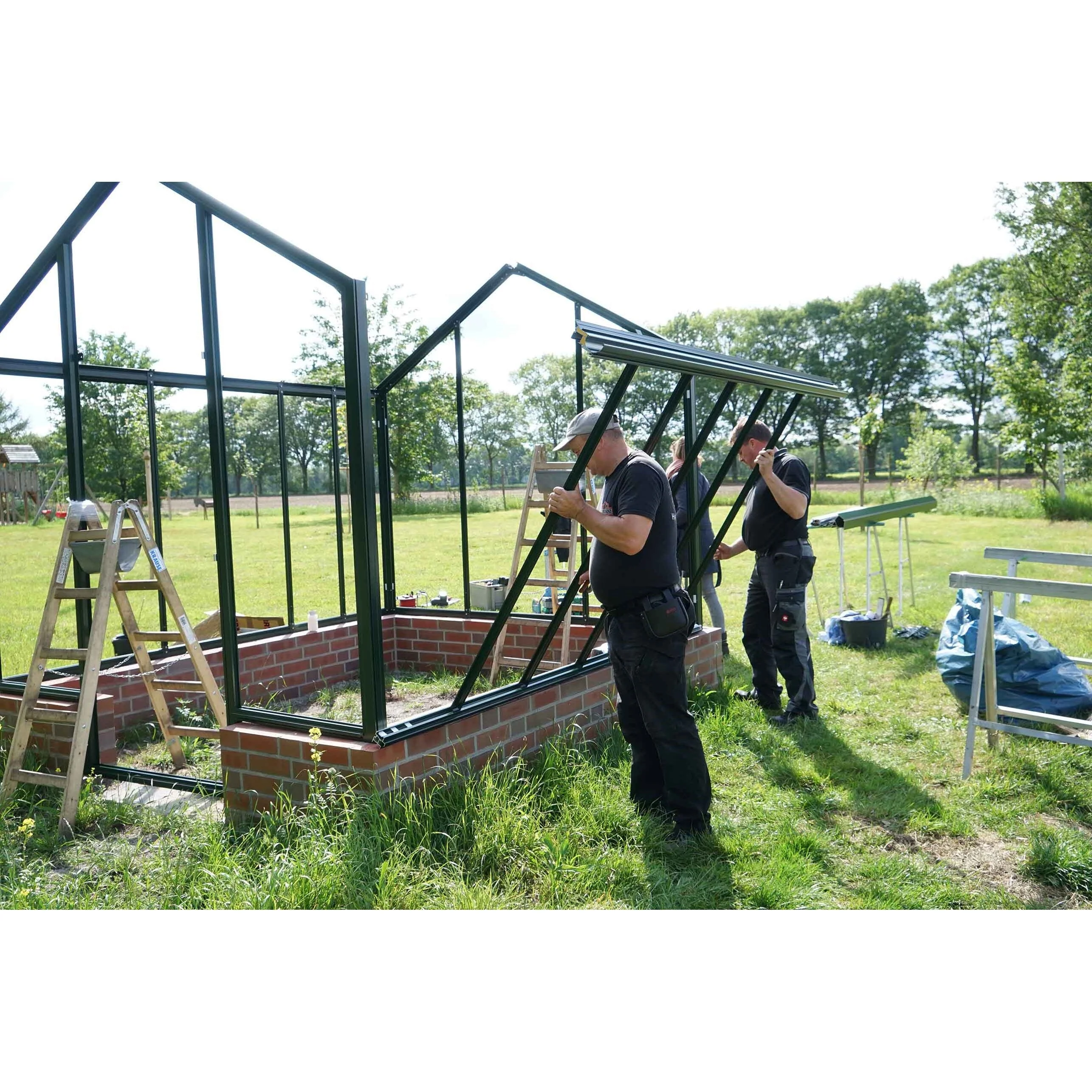 Hoklartherm | 11.5 ft wide 10.5 ft tall Livingten Double-Pane Insulated Glass Greenhouse Kit With 22mm ISO Safety Glass Glazing, three sizes - Image 21