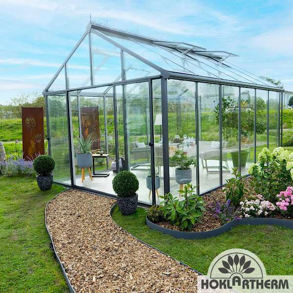 Hoklartherm | 11.5 ft wide 10.5 ft tall Livingten Double-Pane Insulated Glass Greenhouse Kit With 22mm ISO Safety Glass Glazing, three sizes - Image 23