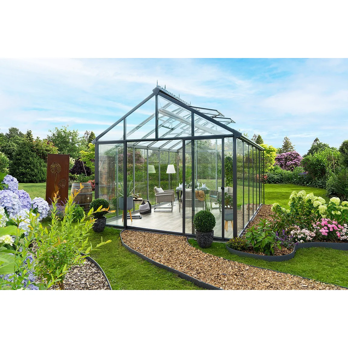 Hoklartherm | 11.5 ft wide 10.5 ft tall Livingten Double-Pane Insulated Glass Greenhouse Kit With 22mm ISO Safety Glass Glazing, three sizes - Image 26