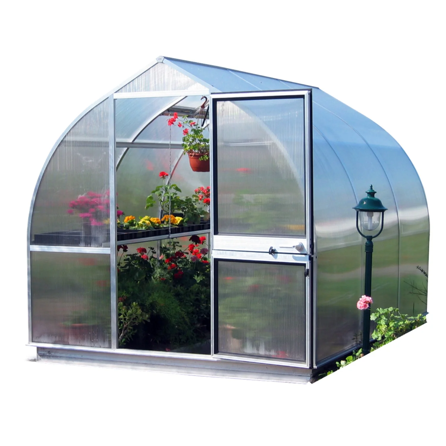 Hoklartherm | 7ft 8in x 10ft 6in x 7ft 1in Riga 3S Hobby Greenhouse Kit With 8mm Twin-wall Polycarbonate Glazing - Image 3