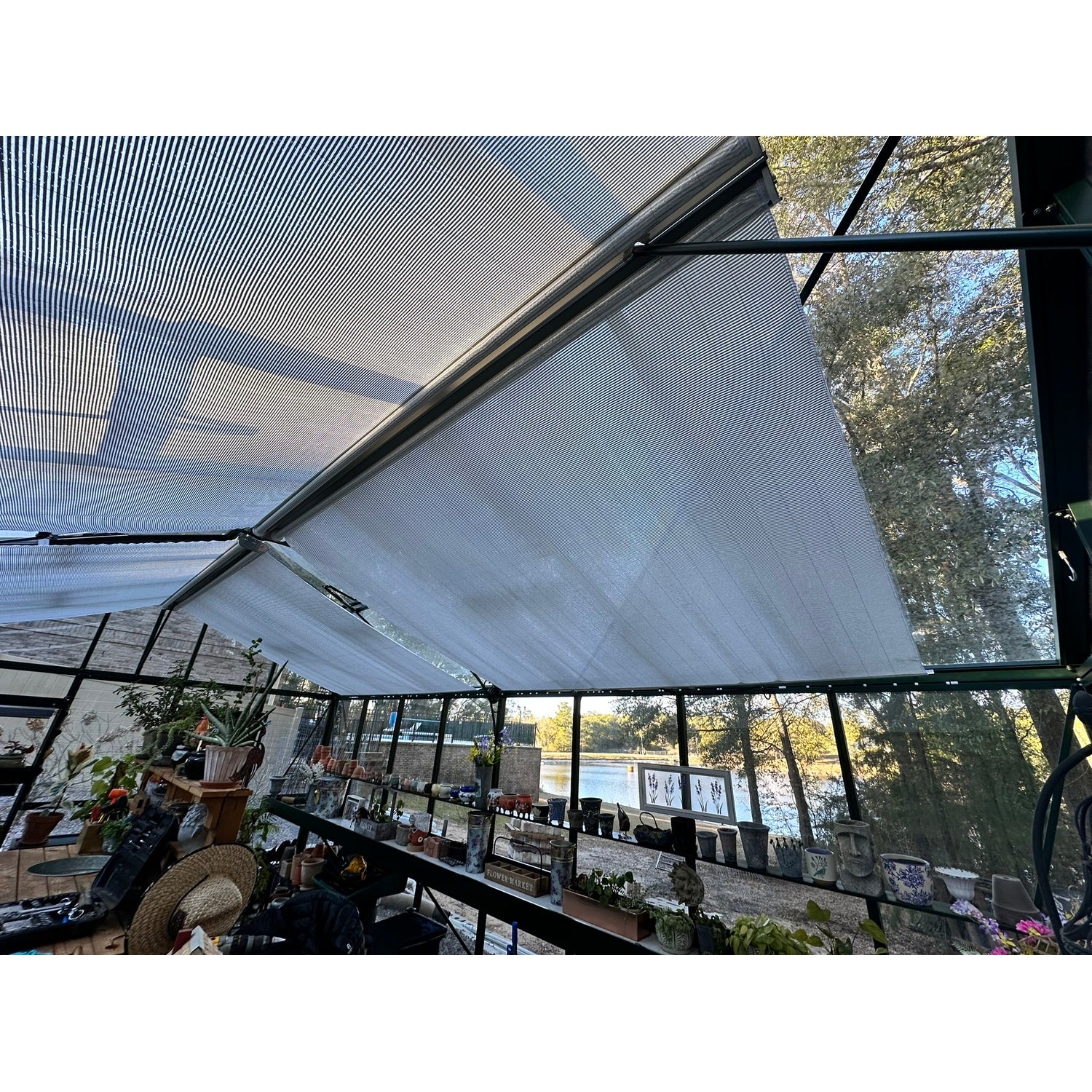 Hoklartherm | Retractable Roller Shade Cloth Curtains for Greenhouses 8ft long in 6 widths, White Aluminized - Image 15