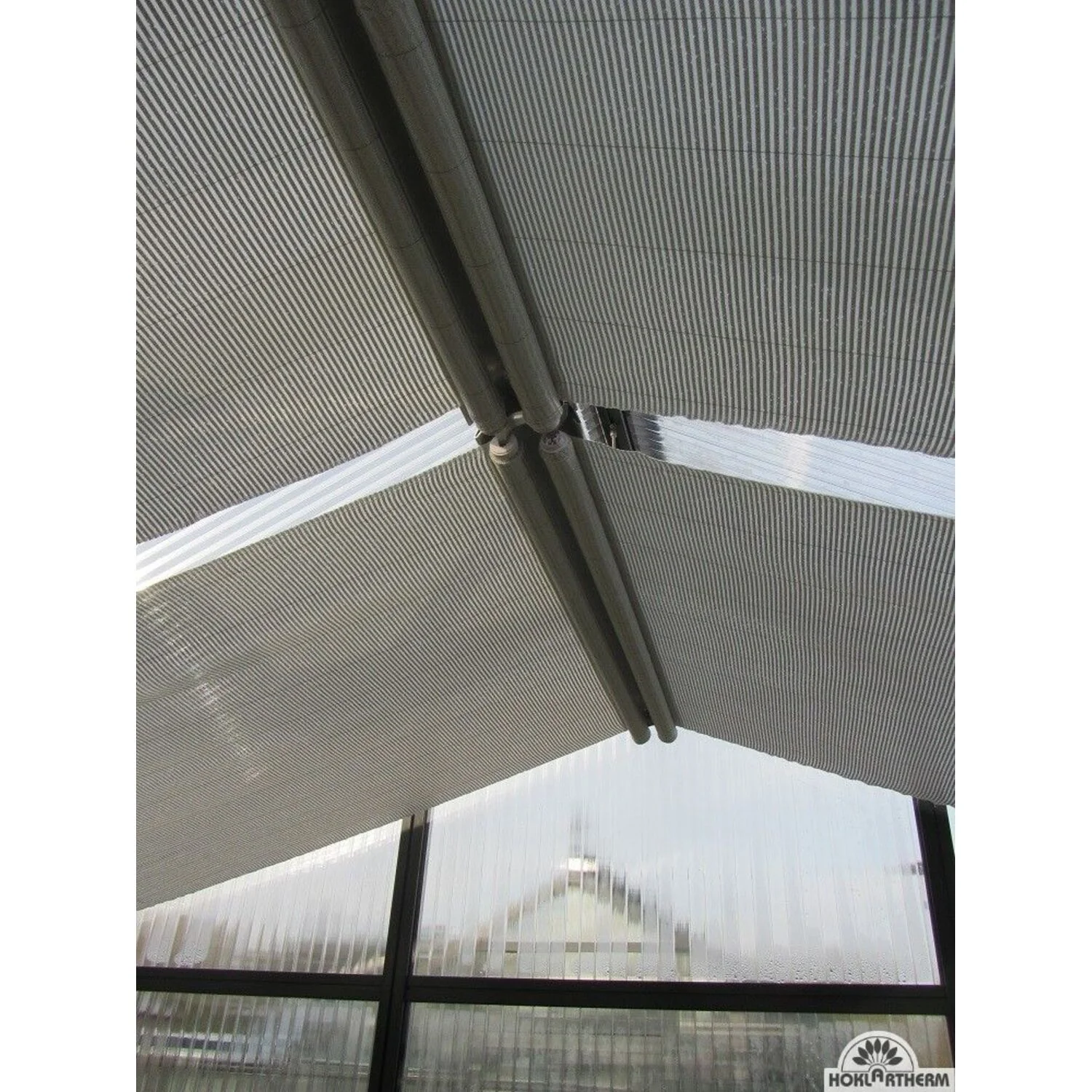 Hoklartherm | Retractable Roller Shade Cloth Curtains for Greenhouses 8ft long in 6 widths, White Aluminized - Image 5