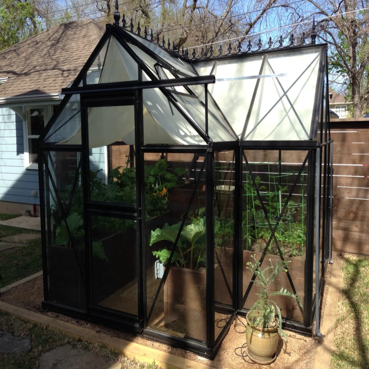 Janssens | 10x13x8 ft Junior Orangerie Glass Greenhouse Kit With 4mm Tempered Glass Glazing - Image 10
