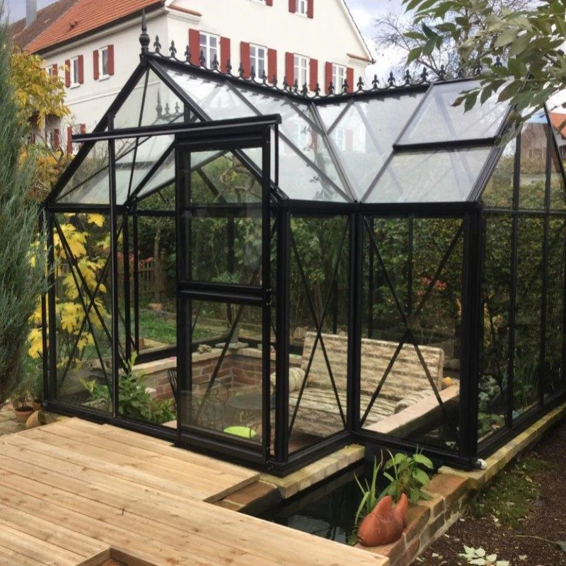 Janssens | 10x13x8 ft Junior Orangerie Glass Greenhouse Kit With 4mm Tempered Glass Glazing - Image 7