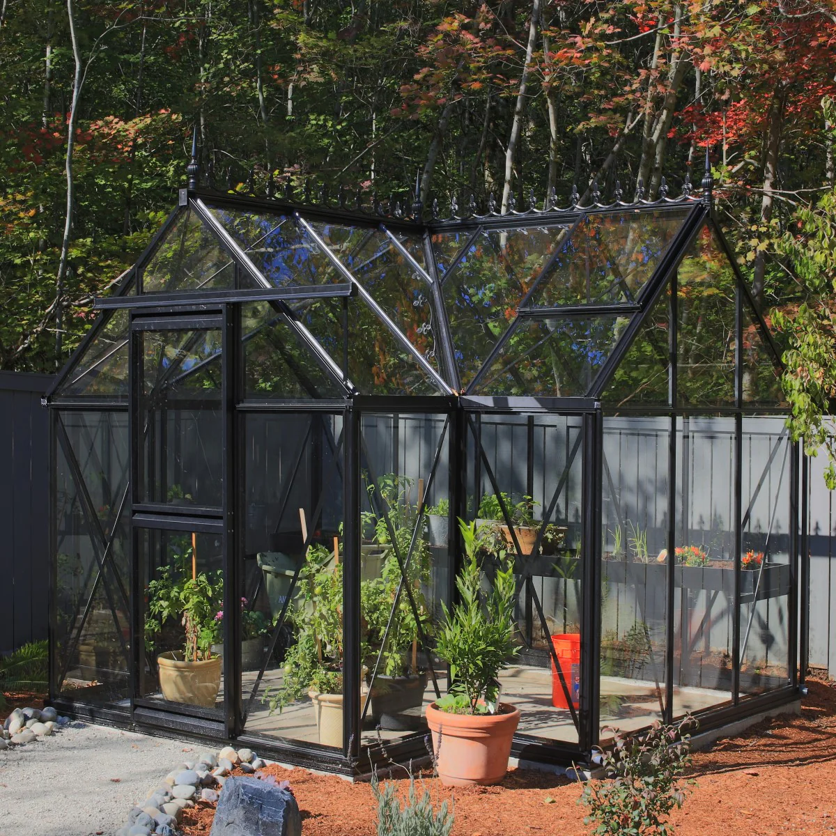 Janssens | 10x13x8 ft Junior Orangerie Glass Greenhouse Kit With 4mm Tempered Glass Glazing - Image 9