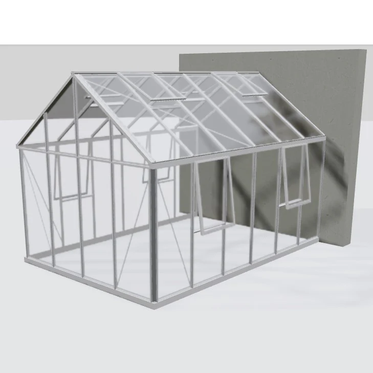 Janssens | 10x15 ft EOS Wall-Mounted Glass Greenhouse/Sunroom Kit With 4mm Tempered Glass