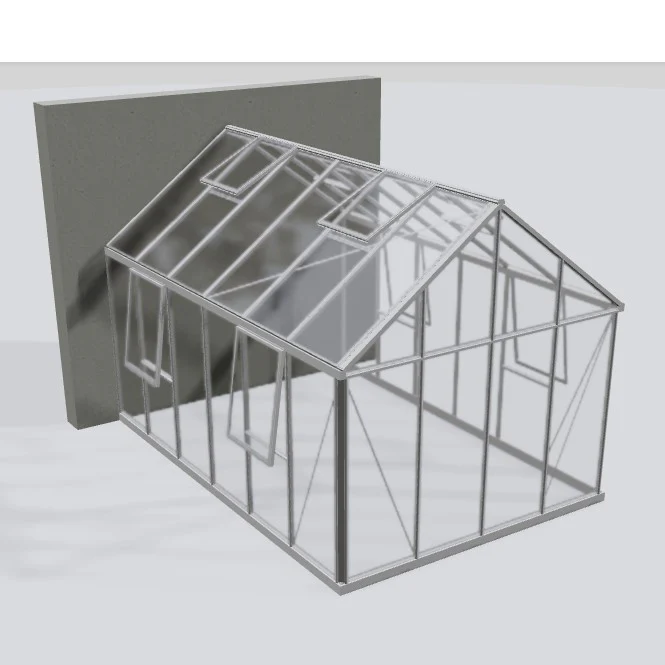 Janssens | 10x15 ft EOS Wall-Mounted Glass Greenhouse/Sunroom Kit With 4mm Tempered Glass - Image 3