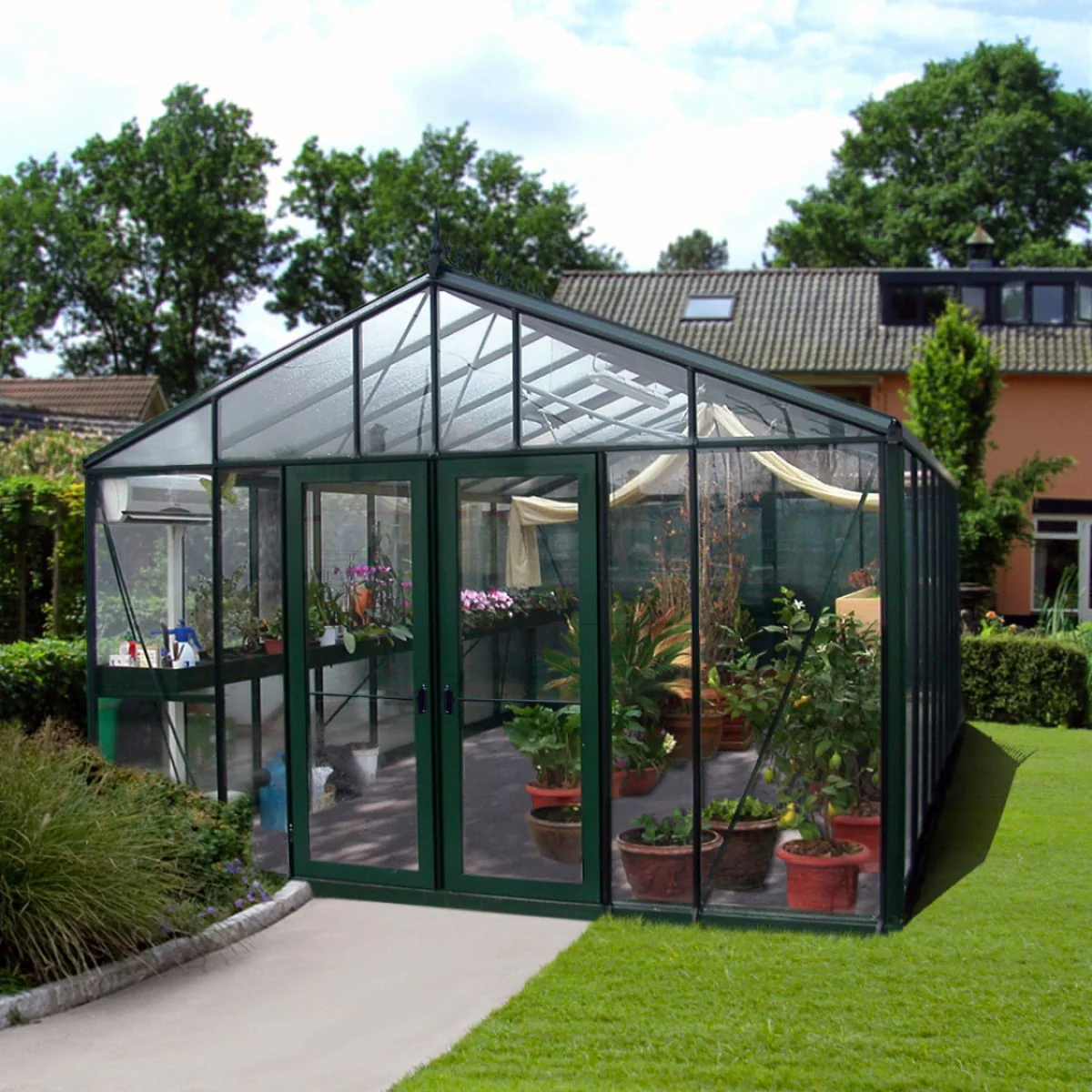 Janssens | 12.5x20x9 ft Royal Victorian VI 46 Large Glass Greenhouse Kit With 4mm Tempered Glass Glazing - Image 15