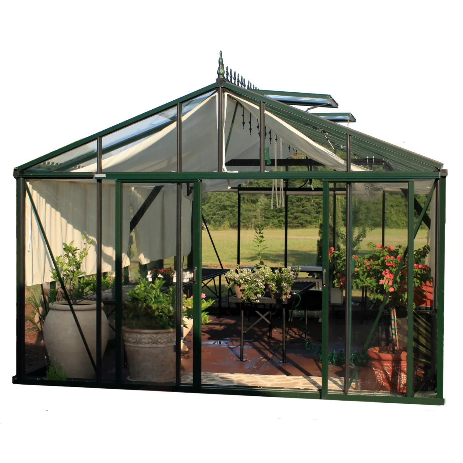 Janssens | 12.5x20x9 ft Royal Victorian VI 46 Large Glass Greenhouse Kit With 4mm Tempered Glass Glazing - Image 4