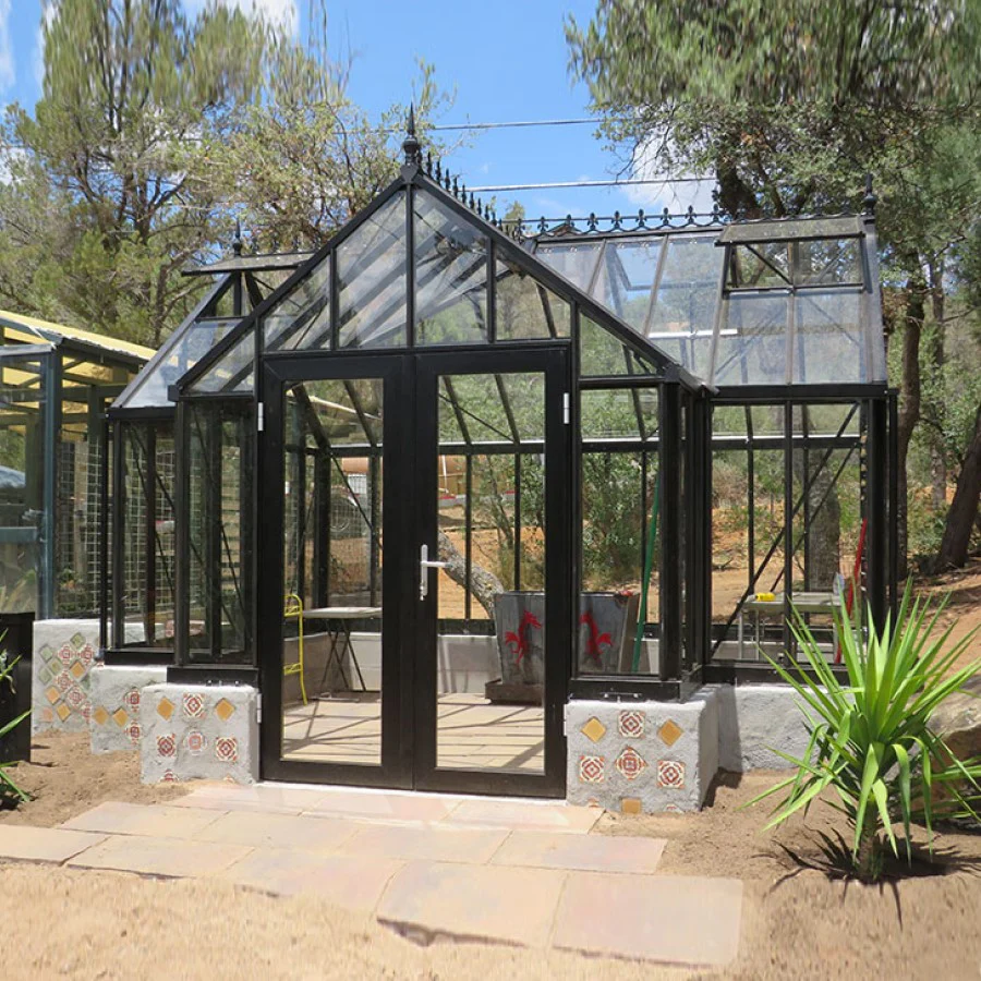 Janssens | 13x13 Ft Royal EOS T Glass Greenhouse Kit with 4mm Tempered Glass Glazing for Stem Wall - Image 8