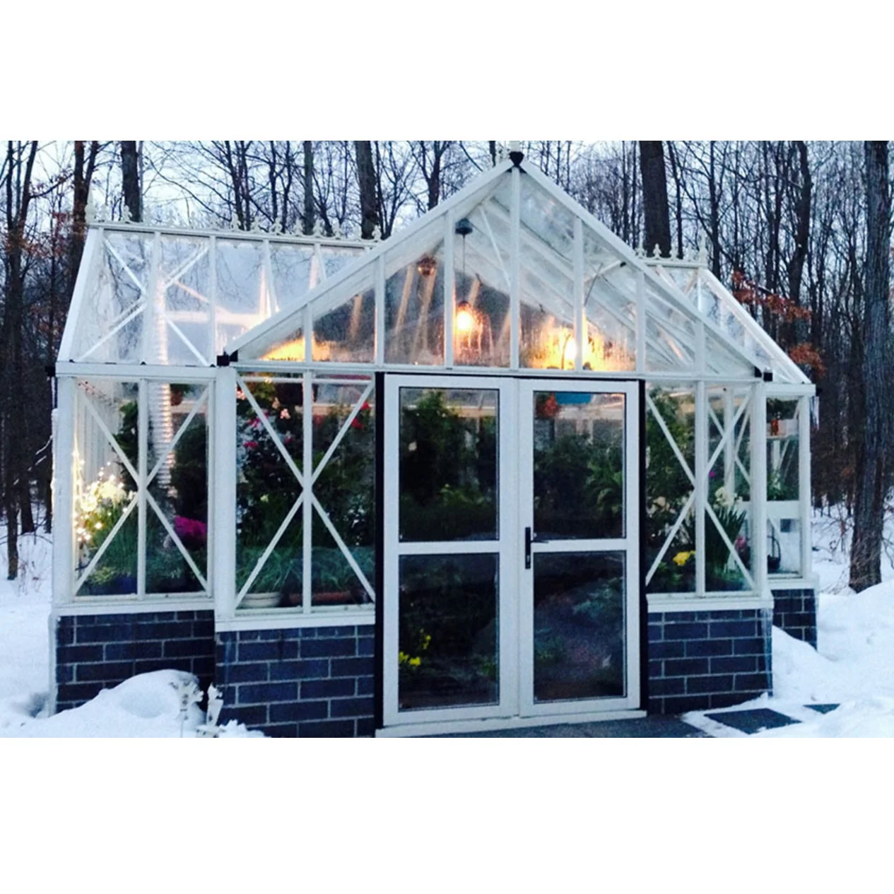 Janssens | 13x16x9 Ft Antique Orangerie Glass Greenhouse Kit With 4mm Tempered Glass Glazing - Image 3