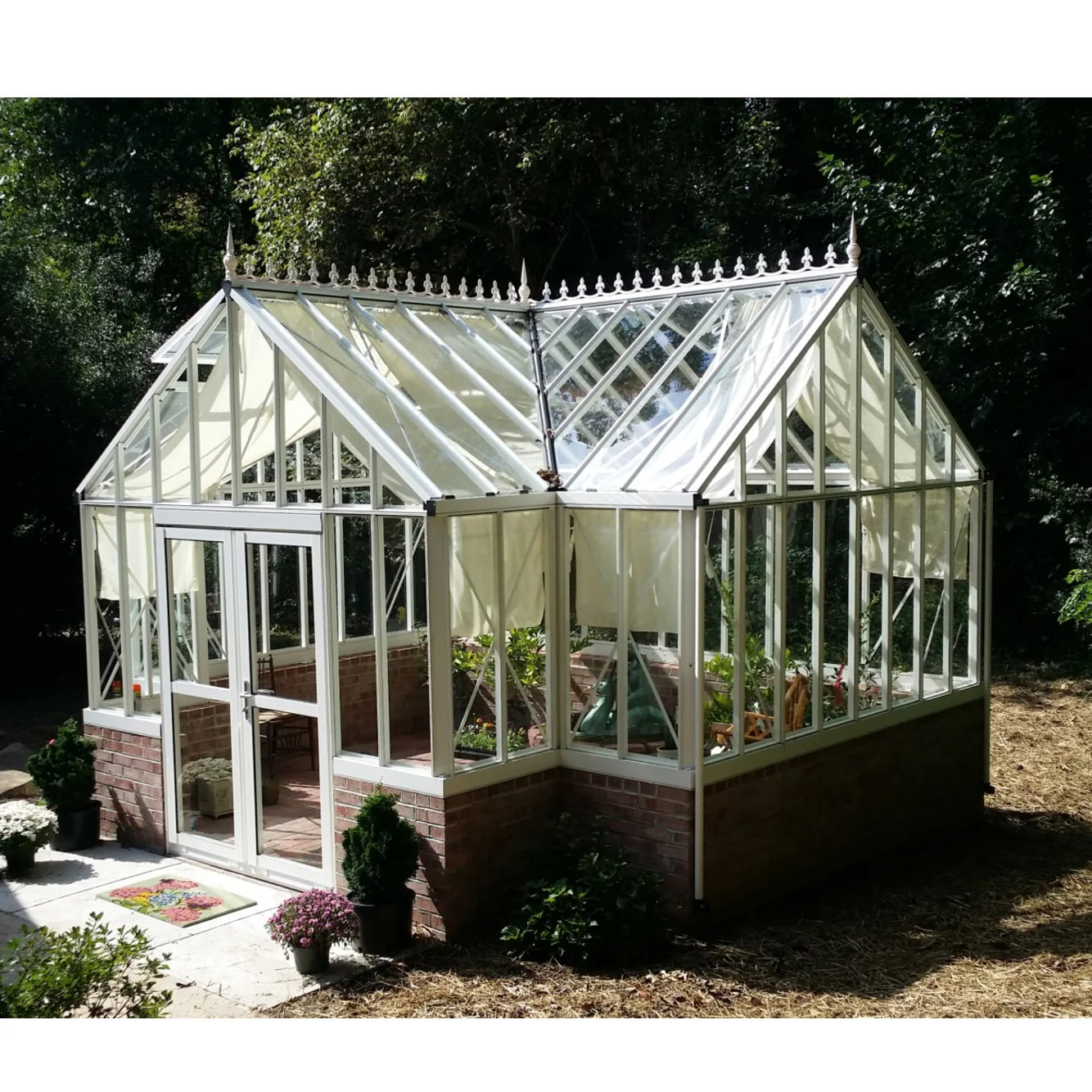 Janssens | 13x16x9 Ft Antique Orangerie Glass Greenhouse Kit With 4mm Tempered Glass Glazing - Image 4