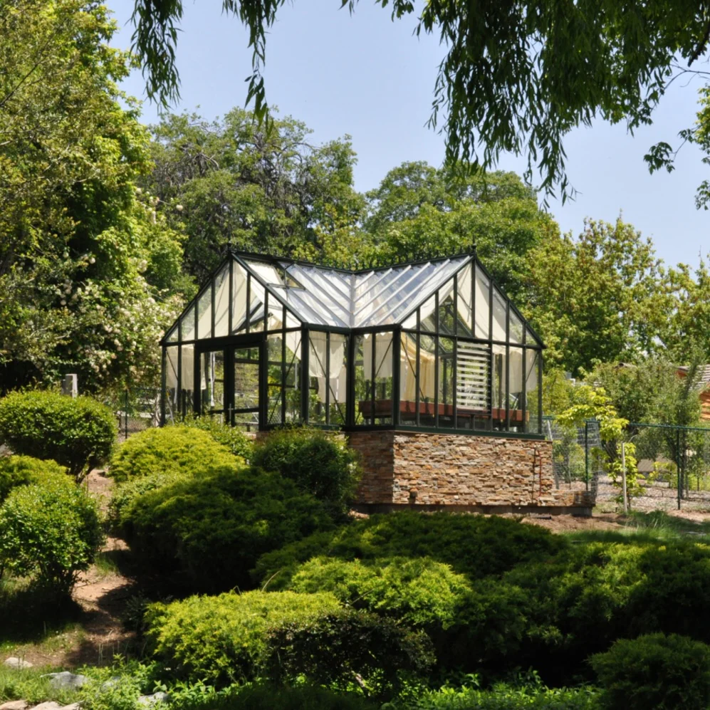 Janssens | 13x16x9 Ft Antique Orangerie Glass Greenhouse Kit With 4mm Tempered Glass Glazing - Image 9