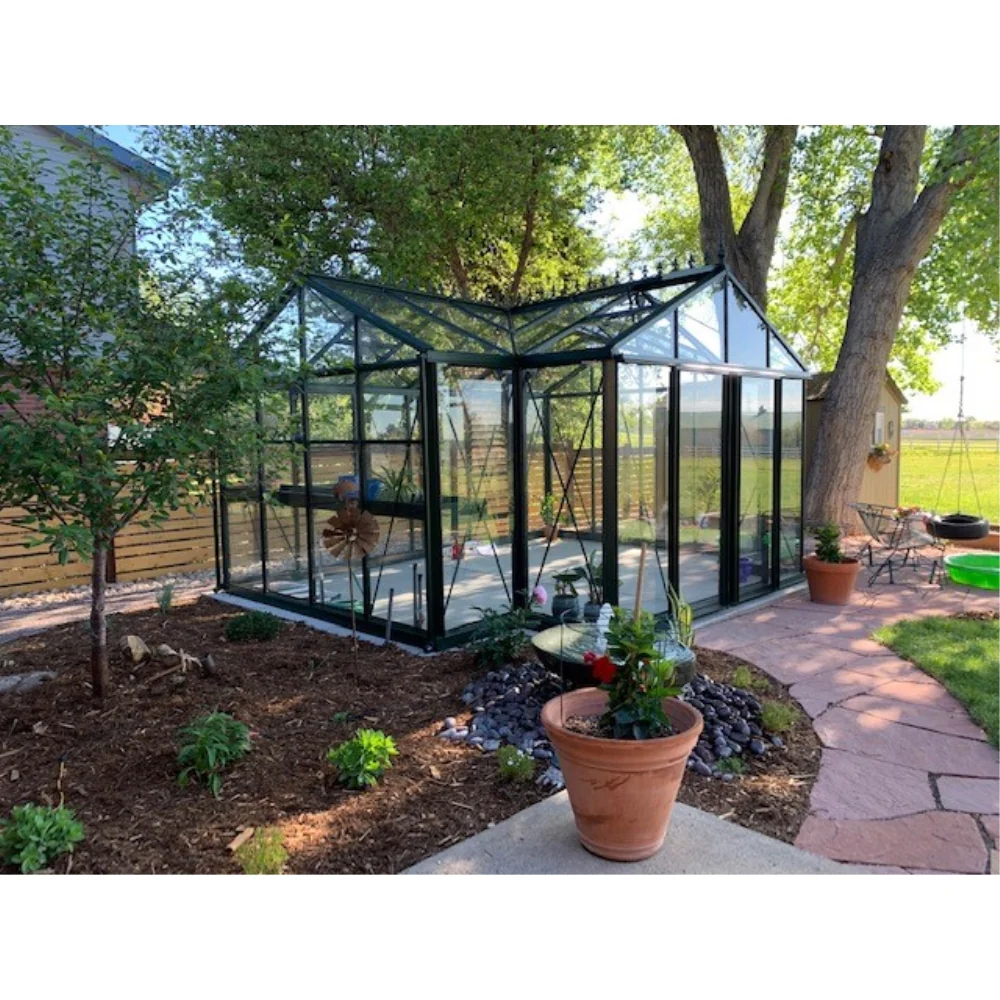 Janssens | 13x16x9 ft Royal Orangerie Glass Greenhouse Kit With 4mm Tempered Glass Glazing - Image 13