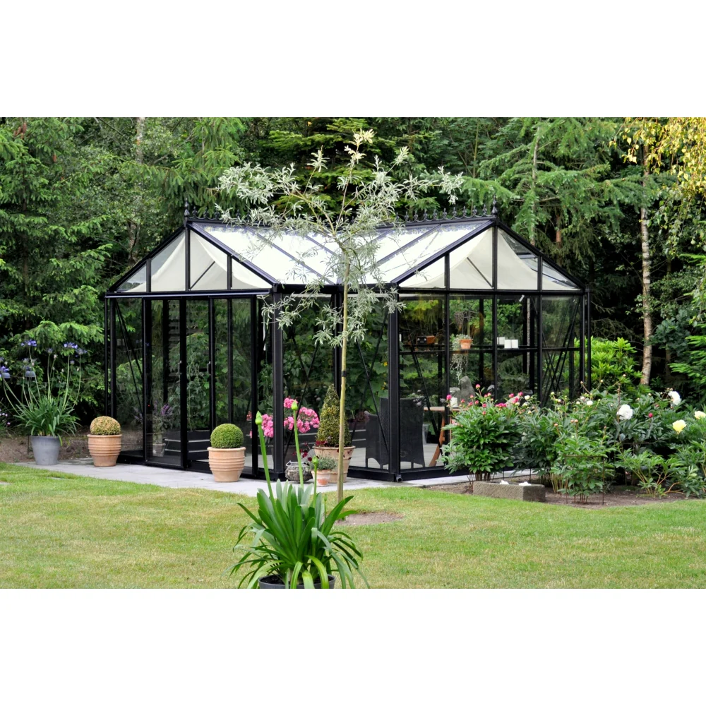Janssens | 13x16x9 ft Royal Orangerie Glass Greenhouse Kit With 4mm Tempered Glass Glazing - Image 6