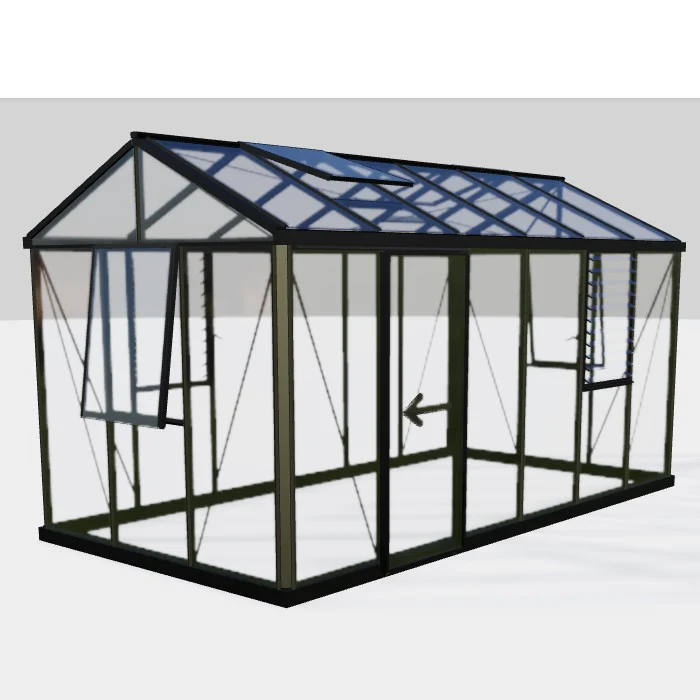 Janssens | 8x15x8.5 ft Royal Victorian VI 24 Greenhouse Kit with 4mm Tempered Glass - Image 3