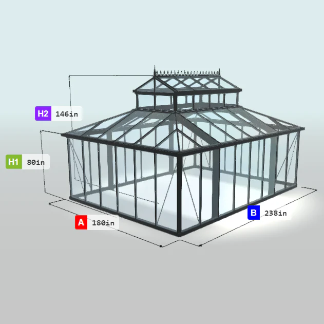 Janssens | Cathedral Victorian Glass Greenhouse Kit With 4mm Tempered Glass Glazing - Image 9