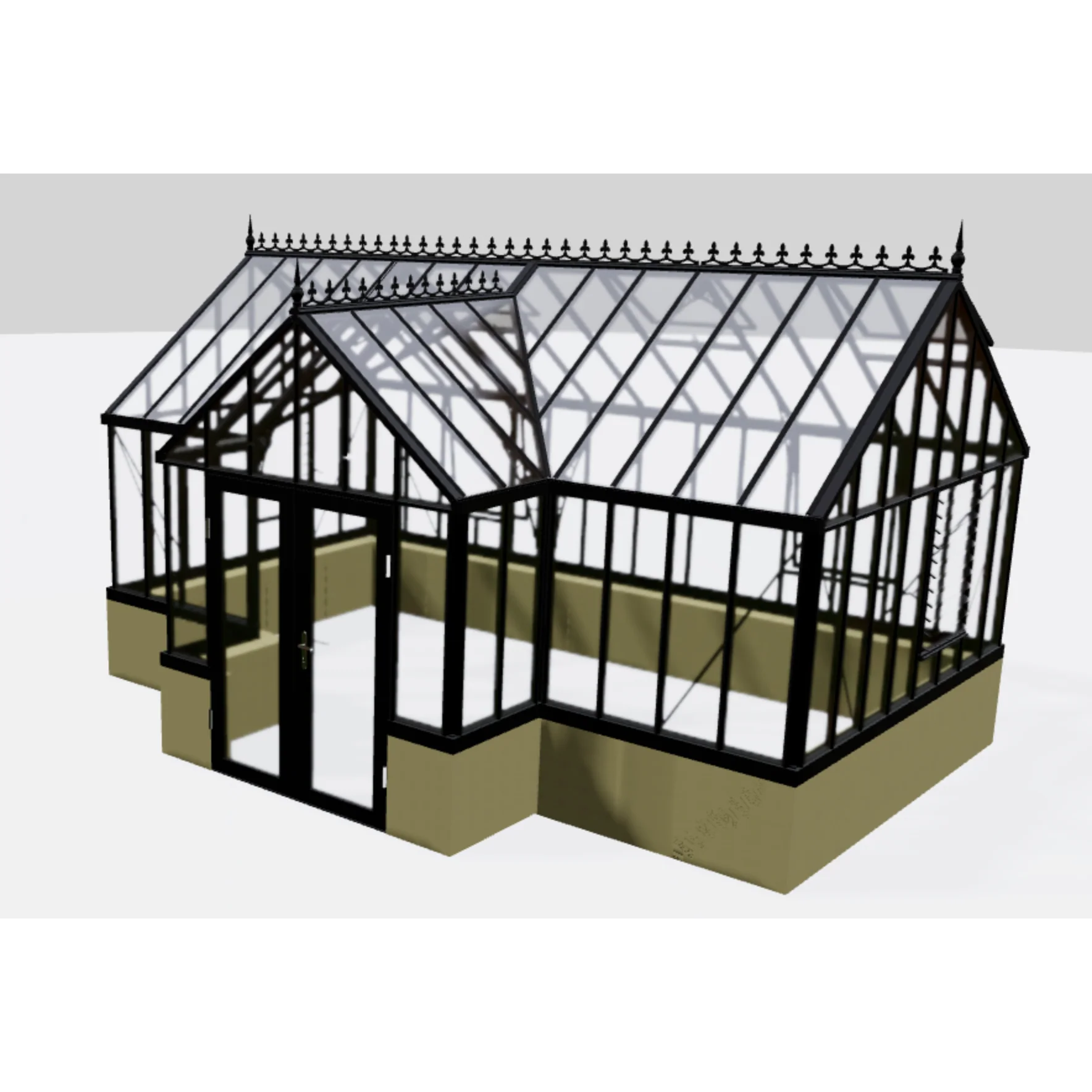 Janssens | EOS Royal T Victorian Glass Greenhouse Kit With 4mm Narrow Tempered Glass Glazing - Image 24